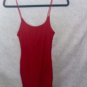 Red Spaghetti Strap Dress